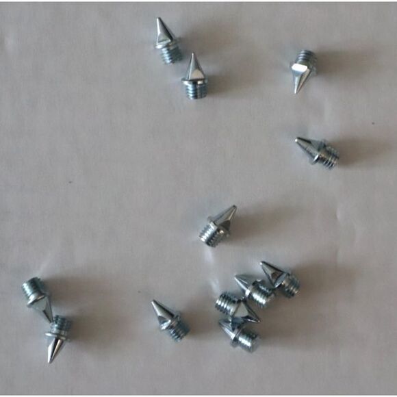 Adidas Track & Field Cleats Spikes & Wrench Tool Kit w/12 Silver Spikes - Picture 2 of 5